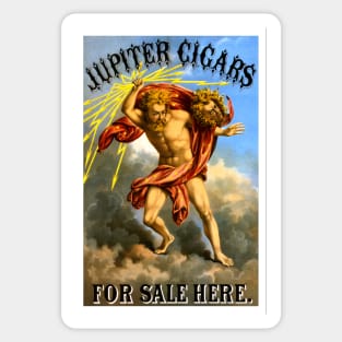 Jupiter Cigars, 1868. Vintage Poster Sticker